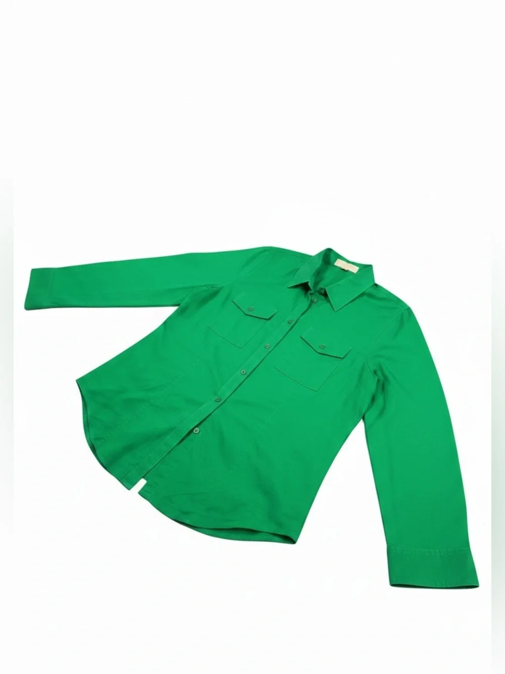 Michael Kors Vibrant Green Button-Down Shirt
